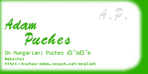 adam puches business card